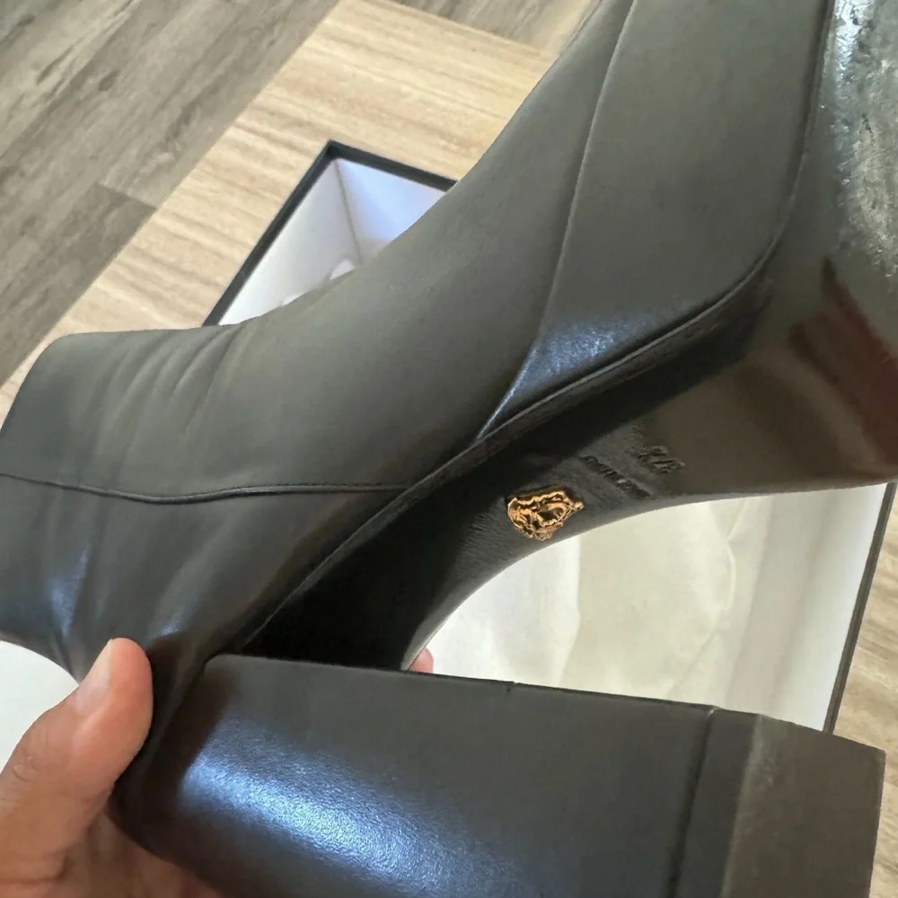 Versace Black Heeled Boots - Picture 2 of 2